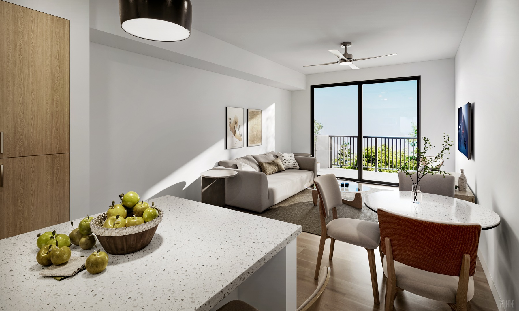 Apartment living/kitchen